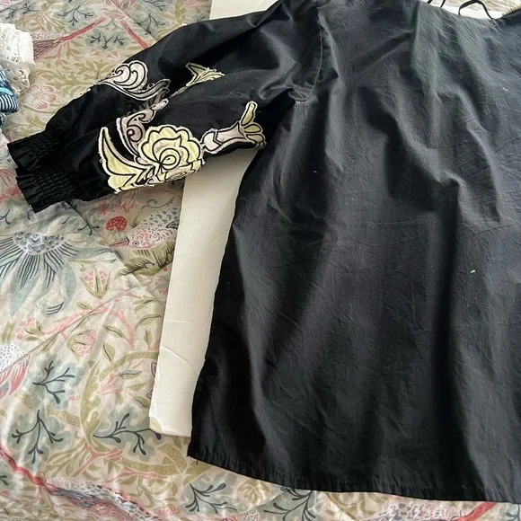 Black Tunic with Drawstring Detail - Picture 6 of 6